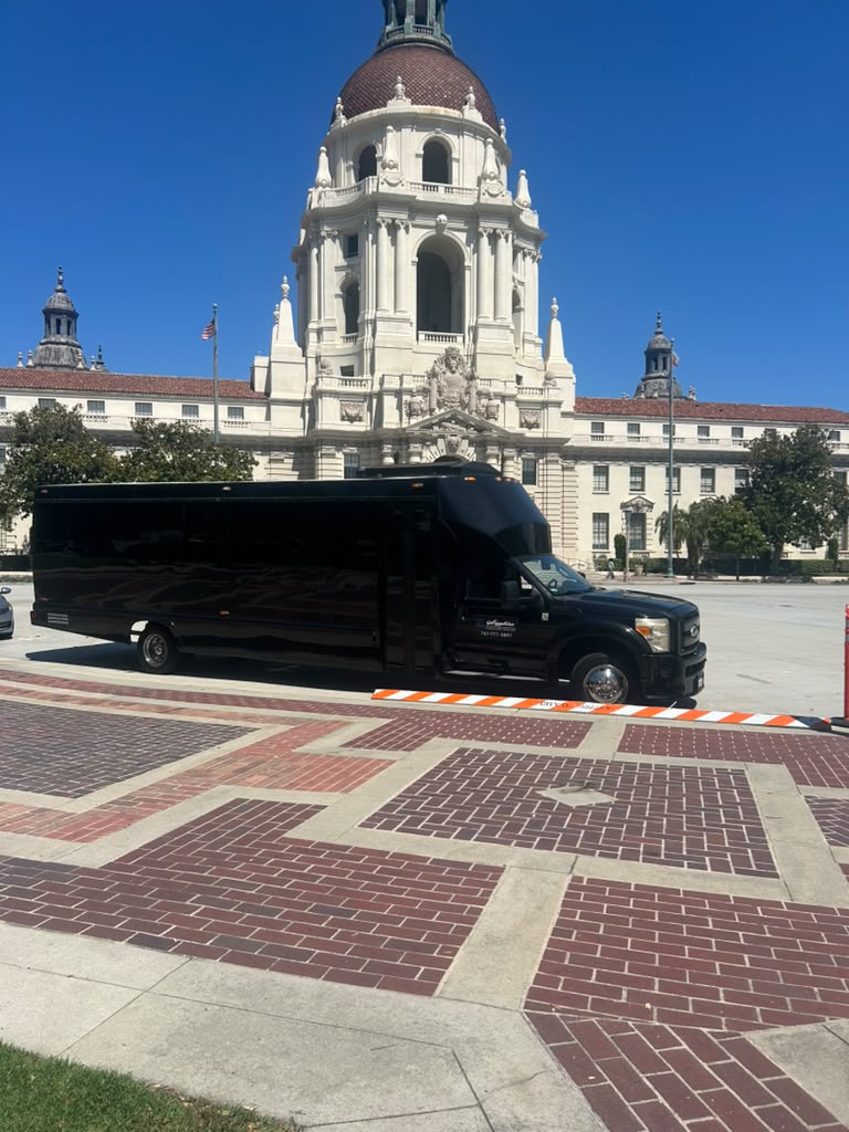 Tiffany Stretched Limo Bus exterior